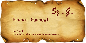 Szuhai Gyöngyi névjegykártya