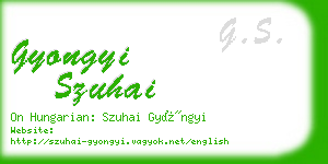 gyongyi szuhai business card